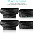 Vive Premium Crutch Pads & Hand Grips - Comfortable, Breathable, Machine Washable Padding - Moisture Wicking & Odor Reducing Pillow Accessory Covers for Adult & Youth Walking Crutches