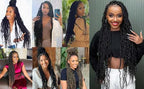 8 Packs Goddess Locs Crochet Hair 14 Inch Soft Locs Crochet Braids Curly Ends Boho Crochet Dreads Loc Hair for Women (14inch(pack of 8), 1B)