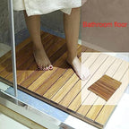 Natural Wooden Bath Mat Duckboard,Non Slip Bathroom Spa Shower Mat Sauna,Slatted Rectangular,Luxury Modern Doormat,Bamboo Bath Mat for Shower (Size : 40x70cm/16x28in)