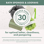 EcoTools Exfoliating Body Buffer, for Body Cleansing, Designed with Strap, Sustainable and Vegan Body Scrubber, 4 Count