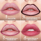 Lip Liner Stain Peel off - Waterproof & Long Lasting Peel Lip Stain Non-Stick Cup, Enhancing Complexion & Nourishing for All Skin Types, Create A Natural Lip Color (Mauve, 1 Count)