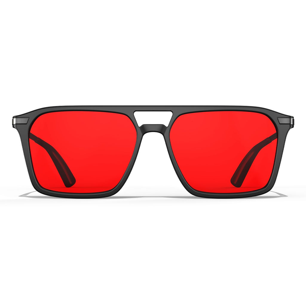 Goiteia Red Blue Light Glasses for Sleep-Blocking Blue & Green Light, Red Tinted Glasses for Relieve Eye Strain & Improve Sleep,Spring Hinges for Superior Comfort