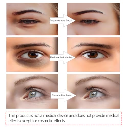 Under Eyes Red Light Therapy Massager Glasses,Microcurrent Eye face led red light Beauty Device under Eye Massager Eyes Bag Remover for Reduce Dark Circles Puffiness Wrinkles Relax Eye Strain