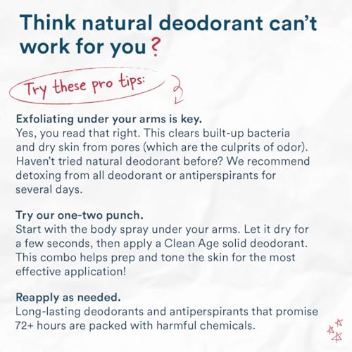 Aluminum Free Deodorant & Body Spray for Whole Body - Citrus 4oz - Clean Deodorant and Body Spray for Teen Boys and Girls -With AHA Fights Body Acne-Formula Specific Body Spray for Teens