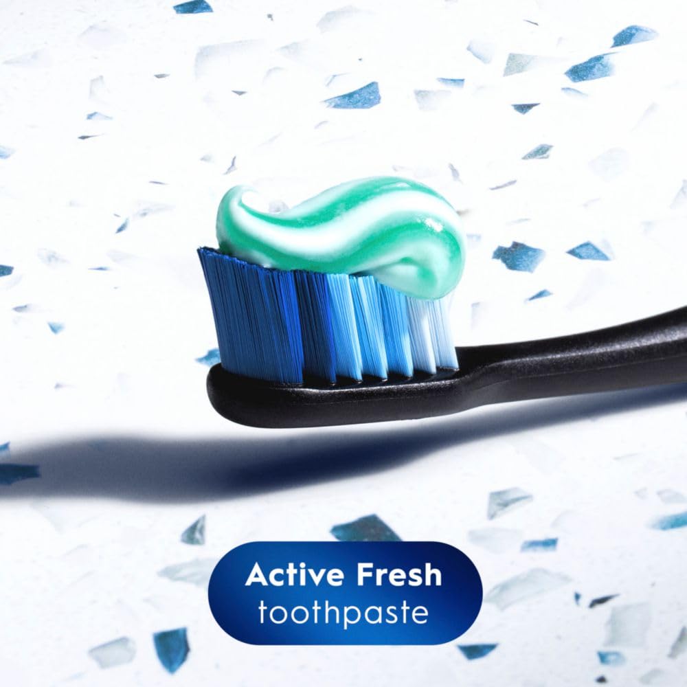 Crest + Scope, Active Fresh, Teeth Whitening Toothpaste for adults, 5.5oz 4 pack, Bad Breath Treatment, Breath Freshner, for Sensitive Teeth, Deep Stain remover, Travel Size Toiletries