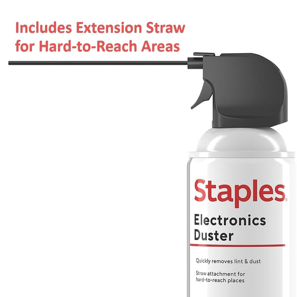 Staples Compressed Air Duster, 10 Oz Cans, 2-Pack