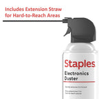 Staples Compressed Air Duster, 10 Oz Cans, 2-Pack