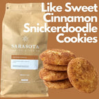 Sarasota Coffee Whole Bean Snickerdoodle Sugar Cookie | Medium Roast Gourmet Flavored Coffee Beans | Low Acid, Mold Free, Specialty Grade Bulk Coffee Beans | 5lb (80 oz)