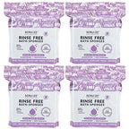 Scrubzz Disposable No Rinse Bathing Wipes - All-in-1 Single Use Shower Wipes, Simply Dampen, Lather, and Dry Without Shampoo or Rinsing (Lavender, 4-Pack)