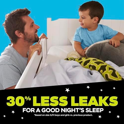 Ninjamas Boys Bedwetting Nighttime Underwear, Size L (64-95+ lbs), 34 Count, Overnight Protection, Ultra Absorbent, Hypoallergenic