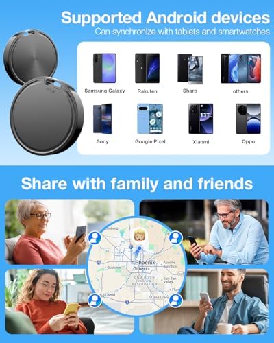 Air Tags for Android,Air Tags-4 Pack Android,Android Tracker Tags,2 Year Battery Life,Google Find Trackers for Google'S Find Hub App,IP65 Waterproof Luggage Tracker Android for Keys,Wallets,Suitcases