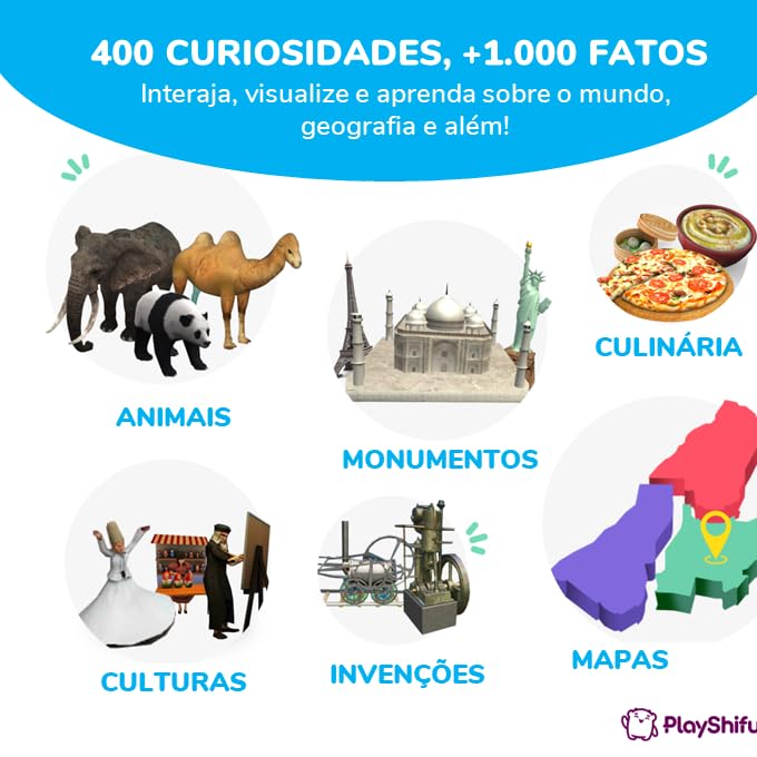 PlayShifu Globe for Children – Orboot Earth: Interactive Kids Globe with 1000+ Facts on Animals, Places & Monuments | Tech-Powered Learning Toy & STEM Gift for Kids Ages 4–10