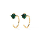 PAVOI CZ Tiny Huggie Earrings for Women, Yellow Gold, Size 9.5 Millimeters