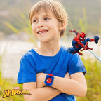 Marvel Spider-Man Educational Learning Digital Blue Watch for Boys by Accutime, Toddlers, Kids with Red Strap - Includes Timer, Stopwatch, Alarm, Games! Perfect for Girls and Boys 3+!