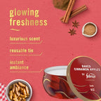 Febreze Scented Candle, Baked Cinnamon Apples Scent, 11 oz 4 Wick Candle, Single Pack