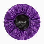 2pcs Double Layer Two-Color Satin Silk Hair Bonnet for Sleeping Women, Reversible Sleep Bonnets for Women, Wide Band Sleep Cap for Curly Hair Braids