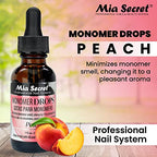 Mia Secret Monomer Drops - Peach Scent - 1oz - Odor Neutralizer - Liquid Acrylic