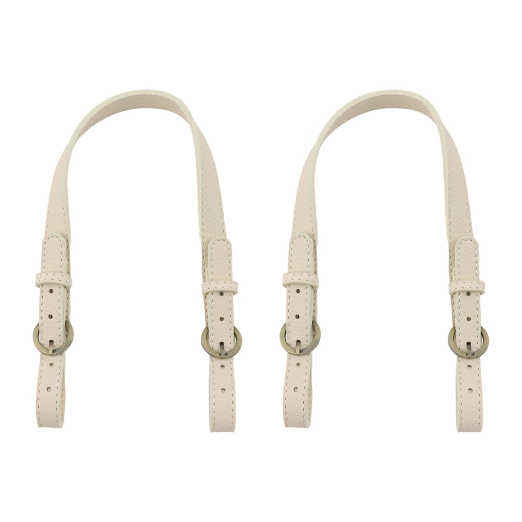 Semetall 2pcs Adjustable Handbag Straps - PU Leather Replacement Shoulder Strap Set for Purses, Totes, Bags (Beige)