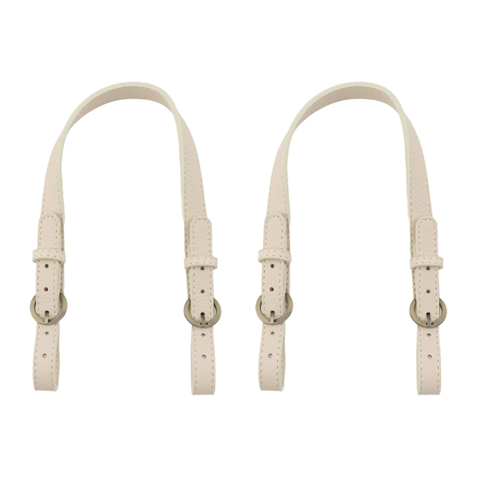 Semetall 2pcs Adjustable Handbag Straps - PU Leather Replacement Shoulder Strap Set for Purses, Totes, Bags (Beige)
