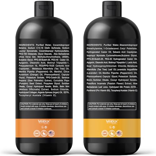 Tea Tree Shampoo and Conditioner Set with Biotin and 100% Pure Tea Tree Oil for Itchy and Dry Scalp - Sulfate and Paraben Free - Tea Tree Oil Shampoo and Conditioner - 16 fl. oz. Each