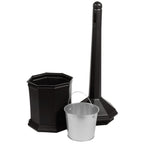 Commercial Zone 710301 Smoker’s Outpost Site Saver Cigarette Receptacle, Black, Plastic, 5 Quart