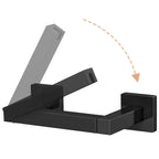 FEILERN Toilet Paper Holder, Wall Mounted Post Pivoting Square Tissue Holders Roll Holder Hangers for Bathroom, Commercial Toilet Paper Dispenser, Matte Black