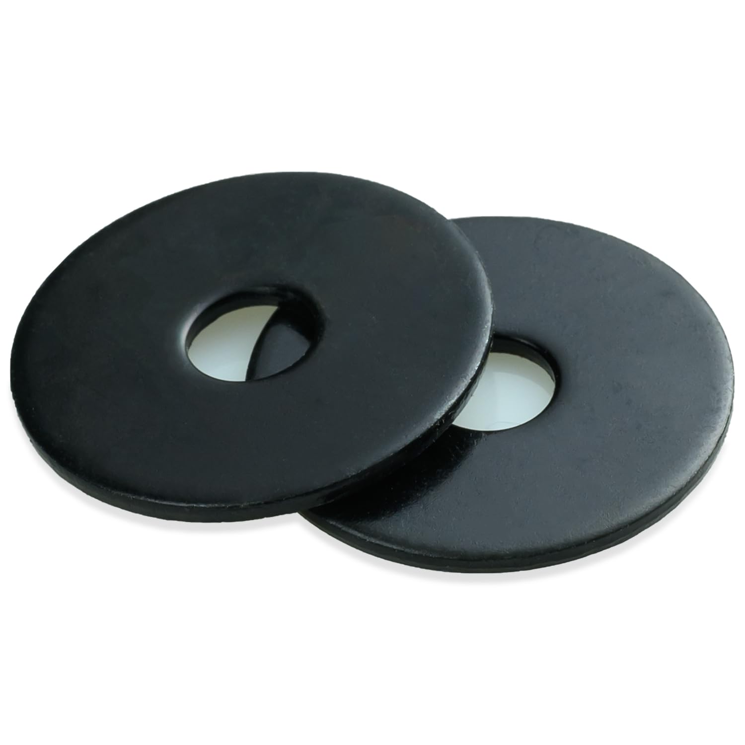 5/16 x 1-1/4 Inch 18-8(304) Stainless Steel Fender Washers, Black Zinc Plated Flat Washers for Screws and Bolts, 50 Pieces Large Repair Washers for Home and Industrial Use