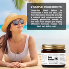 Santa Cruz Paleo Beef Tallow for Skin & Zinc Sunscreen, Grass Finished & Grass Fed Beef Tallow Face Moisturizer & Non Nano Zinc Oxide Mineral Based Sun Balm, Moisturizing Natural Formula, 2 oz