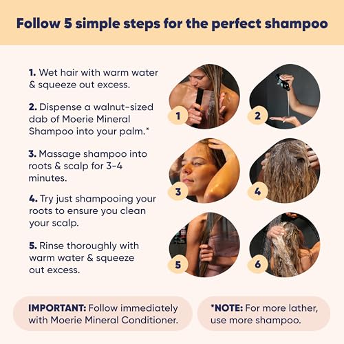 Moerie Mineral Shampoo and Conditioner Plus Hair Growth Spray Set – Ultimate Hair Care Pack – For Longer, Thicker, Fuller Hair - Volumizing Hair Care Products – Paraben & Silicone Free - 3 Products