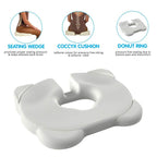 Contour Kabooti Donut Seat Cushion, 3-in-1 Design with Center Cutout for Tailbone Pain, Sciatica and Hemorrhoids