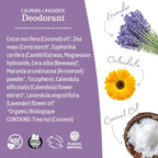Earth Mama Calming Lavender Deodorant | Safe for Sensitive Skin, Pregnancy and Breastfeeding, Contains Organic Lavender, Calendula and Coconut Oil, No Baking Soda or Aluminum, 2.65-Ounce (2-Pack)
