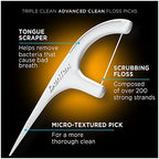 Oral-B Glide Pro-Health Dental Floss, Deep Clean Cool Mint Flavor, 40 M, 3 Count & DenTek Triple Clean Advanced Clean Floss Picks, No Break & No Shred Floss, 150 Count
