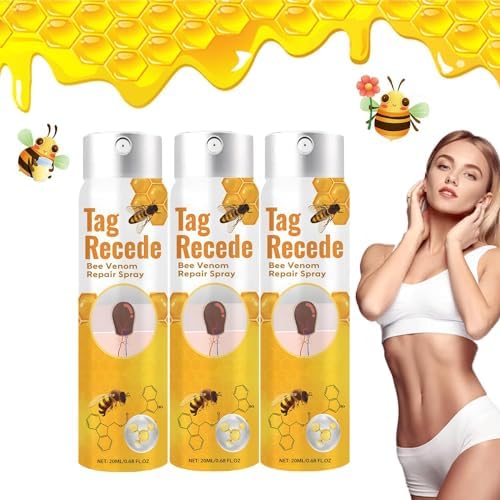 Tag Recede Bee Venom,2025 Tag Recede, TagRecede,Tag Recede Bee Venom Spray for All Skin Types(3PCS)