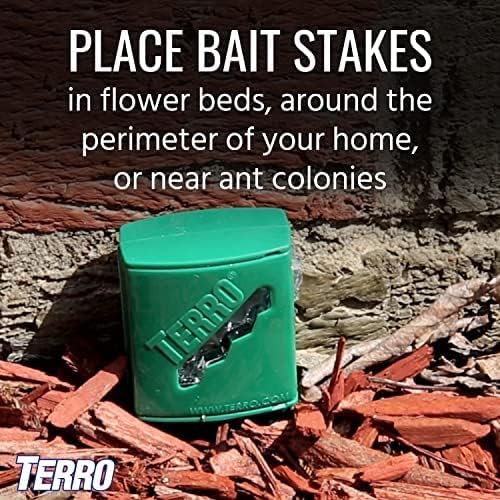 TERRO T1812 Outdoor Liquid Ant Killer Bait Stakes - BkhVHC 8 Count (0.25 oz each), 6Pack