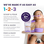 Ready, Set, Food! Organic Baby Oatmeal Cereal | Peanut Butter Banana - 1 Pack | Organic Baby Food with 9 Top Allergens: Peanut, Egg, Milk, Cashew, Almond, Walnut, Sesame, Soy & Wheat | Unsweetened | Fortified with Iron - 15 servings