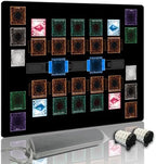 Stitched for Yugioh Playmat, 2-Player, Master Rule Duel Field Zones, Large Card Game Mat, Original Art Designs & Accessories (Basic3)