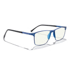 MERRY'S Fashion Blue Light Blocking Glasses - Reading Glasses Metal Frame Spring Hinge Readers for Men Eyeglasses (Blue-52MM, 1.75)