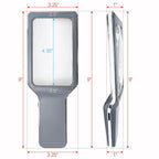 MagniPros 6X Rechargeable Magnifying Glass for Reading with 3 Color Light Modes & Anti-Glare Lens - Relieve Eye Strain | Perfect for Low Vision Seniors, Inspection, Crafts & Fine Print