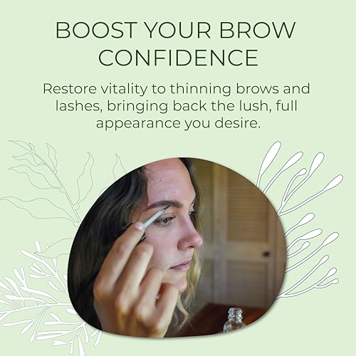Sea El Castor Lash & Brow Serum Organic Castor Oil Rosemary Oil & Black Seed Oil Hair Conditioner - Eyelashes & Eyebrow Thickening & Growth Essentials for Women & Men - 1 fl oz Bottle (Pack of 2)