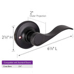 Design House Springdale One-Sided Non-Turning Dummy Door Lever, Matte Black, Decorative Interior Door Handle for Closet, Pantry, and French Doors, Reversible Surface Mount Hardware, 778878