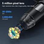 Microscope-LCD Digital Coin Microscope 500x, Coin Magnifier with 8 Adjustable LED Lights, PC View Compatible with Windows/MacBook,7 Inch
