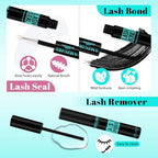 Lash Clusters Kit 280pcs DIY Lashes Extension Kit 40D D Curl Individual Natural Eyelash Cluster with Lash Bond and Seal,Lash Glue Remover and Lash Tweezers for Eyelash Extensions Kit(9-18mm,D-MIX)
