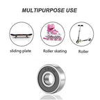 SHKI 20 Pcs 608 2RS Ball Bearings – Bearing Steel and Double Rubber Sealed Miniature Deep Groove Ball Bearings (8mm x 22mm x 7mm) (608 2RS)