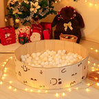 GOGOSO Balls for Ball Pit - Plastic Ball for Toddlers 1-3, Baby Kids Ball Pool Decoration 50 100 200 300 500 1000 (A White+Beige+Clear, 50 Balls)