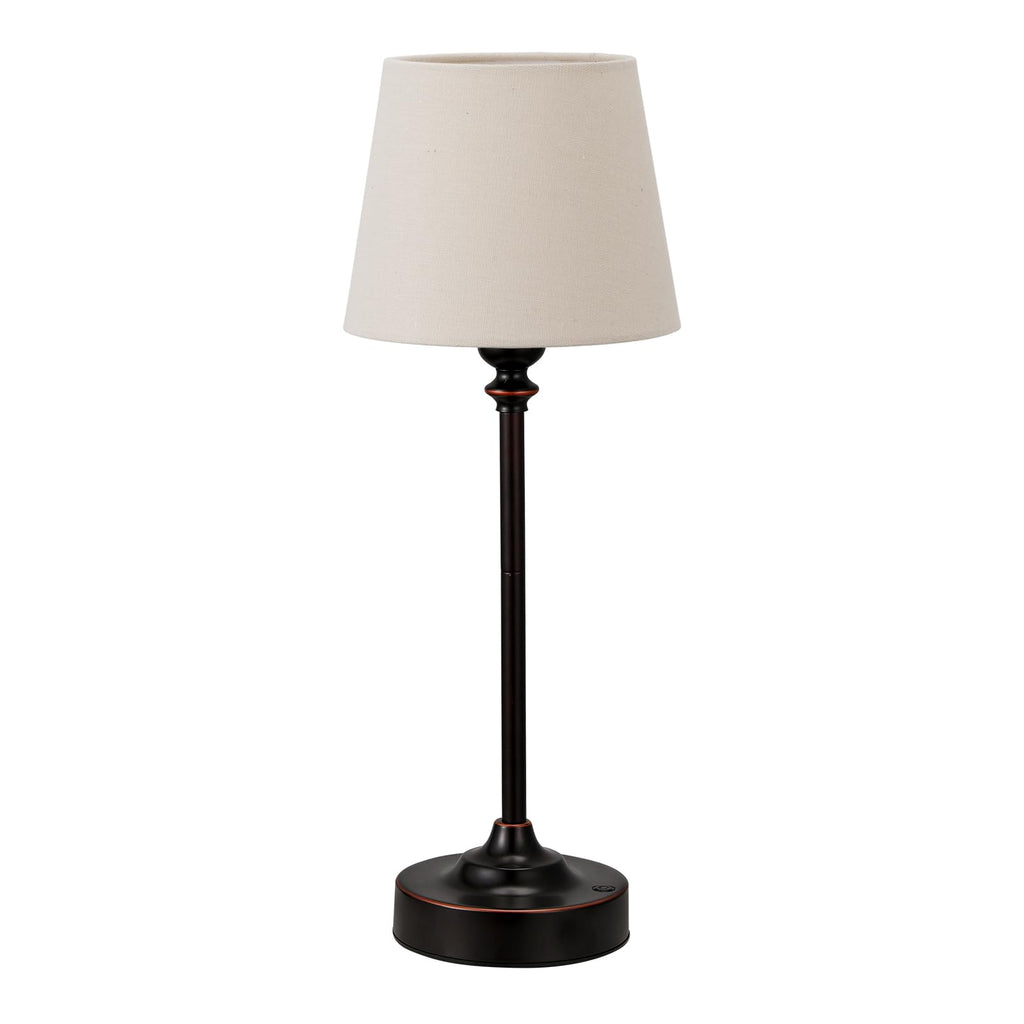 Cordless Table Lamp Rechargeable Bronze - 1 Pack Brass 4000mAH Battery Operated Lamp for Decor, 3000K Stepless Dimming Touch Control Wireless Lamp for Bedroom, Dining Table, Counter, Living Room