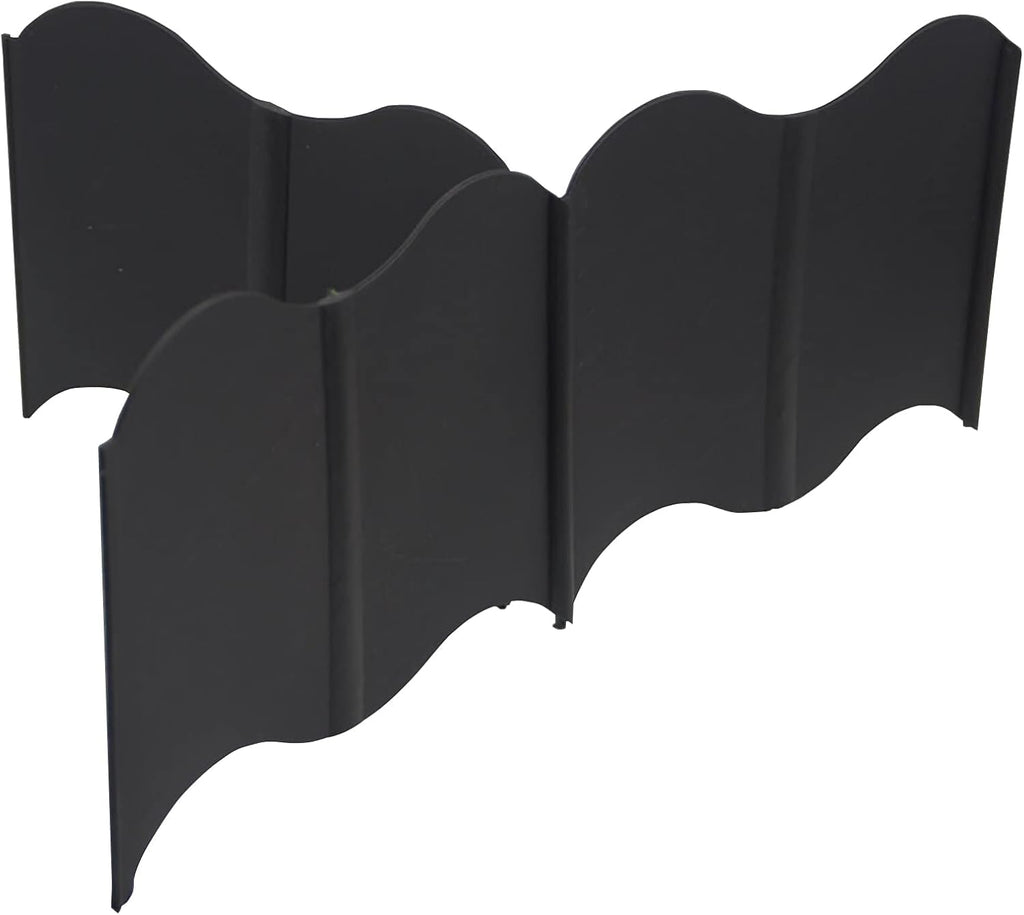 Orgrimmar Garden Edging Kit 40PCS Pound-in Interlocking Black(20”x5.3”)