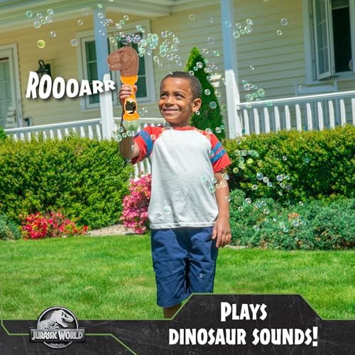 Little Kids Jurassic World Light and Sound Musical Bubble Wand, Includes Bubble Solution