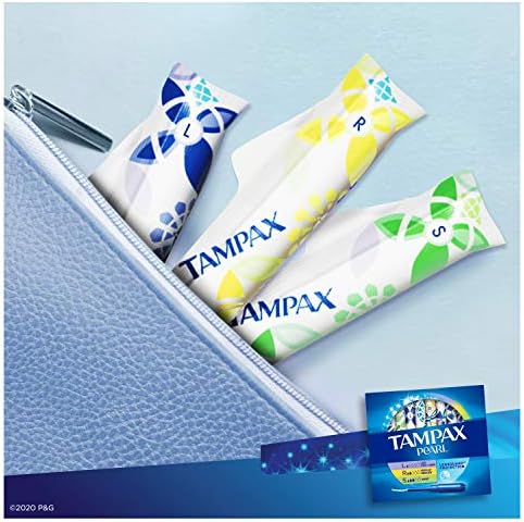 Tampax Pearl Plastic Tampons, Mutlipack, Light/Regular/Super Absorbency, Unscented, 47 Count (Packaging May Vary)