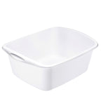 Tribello 2-Pack Dish Pans for Kitchen Sink, Plastic Tub Dishpan Wash Basin and Foot Bath for Soaking Feet, Wash Bucket for Washing and Storage Cleaning Supplies - 12 Quarts - Heavy Duty - (White)