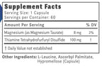 Objective Nutrients Thiamax Vitamin B1 (Thiamine TTFD), The Original, No Toxic Fillers, Supports Energy Metabolism, High Dose, Third Party Tested, All Active Ingredients 100mg, 60 Count